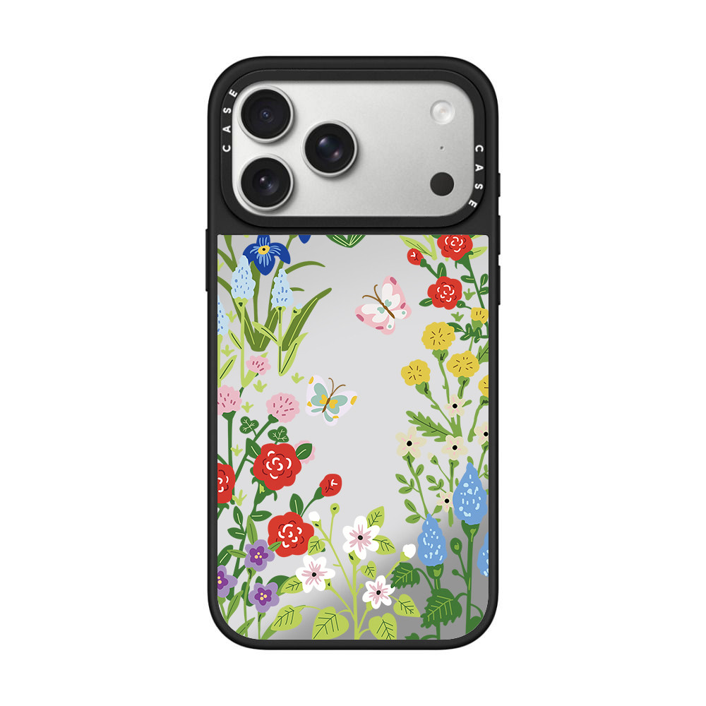 Ốp điện thoại gương bong bóng hoa từ tính cho IPhone 17 Pro Max 17 16 15 14 13 12 11 Vỏ bảo vệ chống sốc