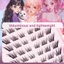FAVORITEGOODS Lông Mi Giả Không Keo Dán, Cụm Uốn Dài Dày Lông Mi Giả, Nhẹ Lông Tơ Phóng To Mắt DIY ﻿Lash Extension Thói quen làm đẹp hàng ngày