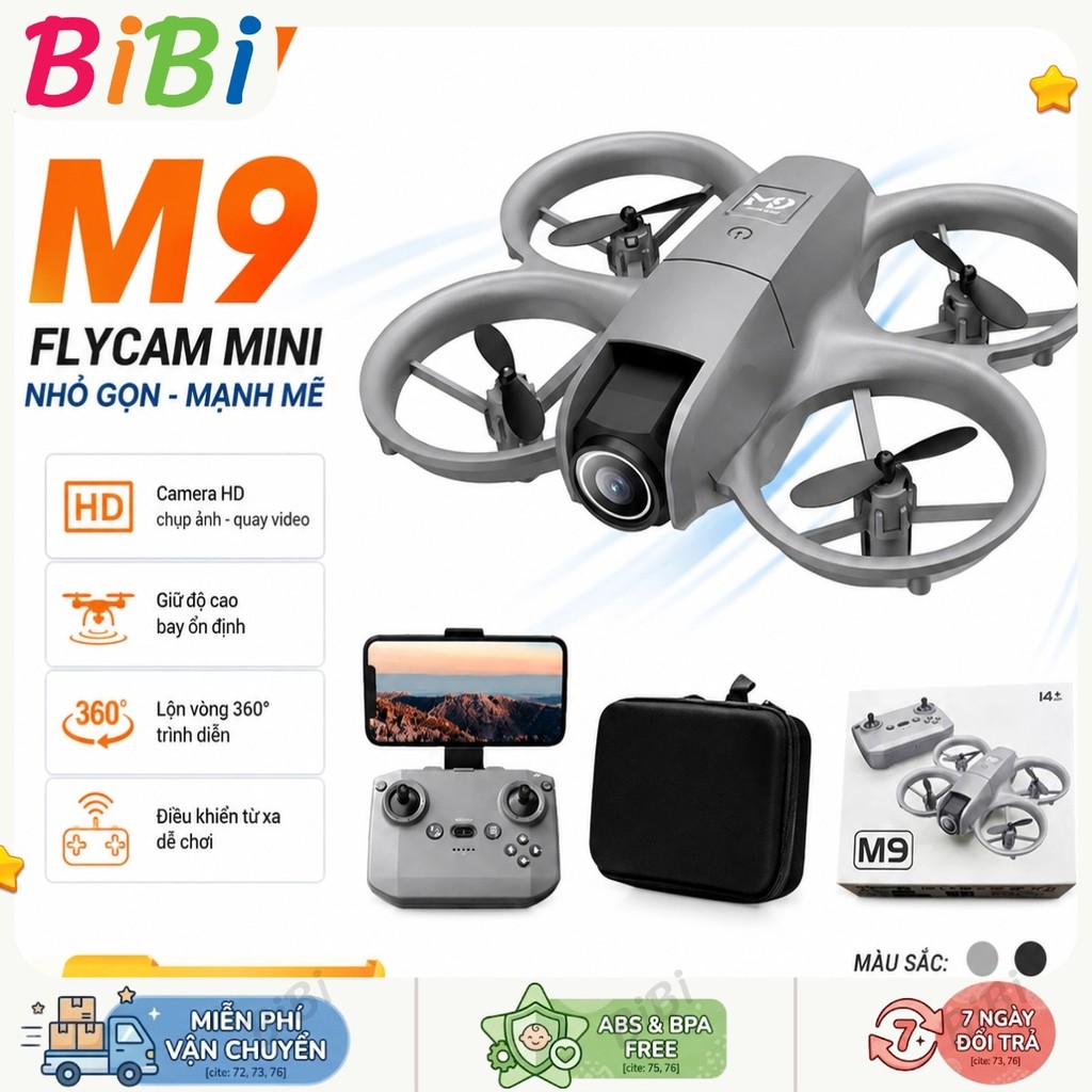 [SẵnHàng🚀] M9F lycam Gấp Gọn Camera Kép Kèm Màn Hình Điều Khiển - Drone Quay Video HD Cho Người Mới Quà Tặng Cho Bé