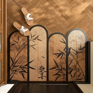 thảm da lau chân cao cấp thảm cửa ra vào chống trượt thấm nước lau là sạch thảm nhà bếp decor phong cách trung hoa dày 5mm