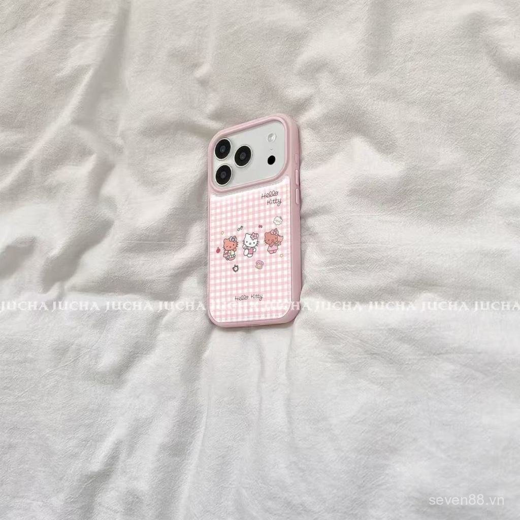 Ốp Điện Thoại Thích Hợp Cho iPhone 7 8 X XS XR XSMAX 11 12 13 14 15 16 17 Pro max Plus Kẻ Sọc Không Khí KT Cat Chain Vỏ Bảo Vệ Chống Sốc Bao Gồm Tất Cả JBNP