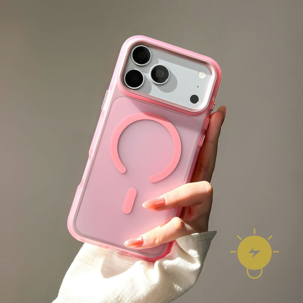 Phone Case For iPhone 17 Pro Max 16 15 14 13 TPU Matte Magnetic Transparent Aesthetic Korean Cute