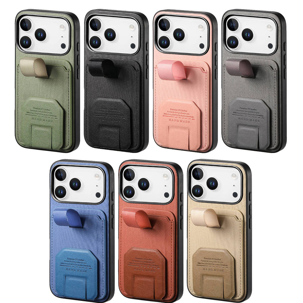 TPU + Vải Kết Cấu Khe Cắm Thẻ Dành Cho IPhone Air 17 16 15 14 13 12 Pro Max PIus 16e Giá Đỡ Vô Hình Vỏ Điện Thoại Chống Sốc
