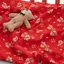 Tốt Lành Đỏ Vải Fu Nhân Vật Màu Đỏ Nguyên Chất Cotton Cho Bé Vải Cotton Bé Loại A Vải Ga Trải Giường Chải Cotton 515