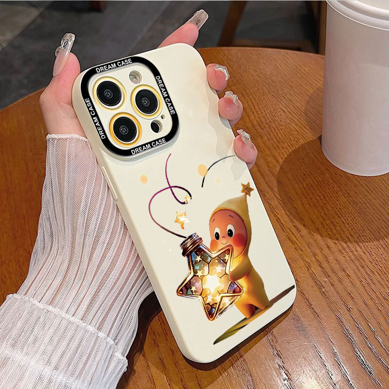 Ốp lưng iPhone silicon mềm bảo vệ máy ảnh họa tiết ngôi sao phát sáng - iP 7/8/11/12/13/14/15/16/17/Plus/Air/Pro/Max