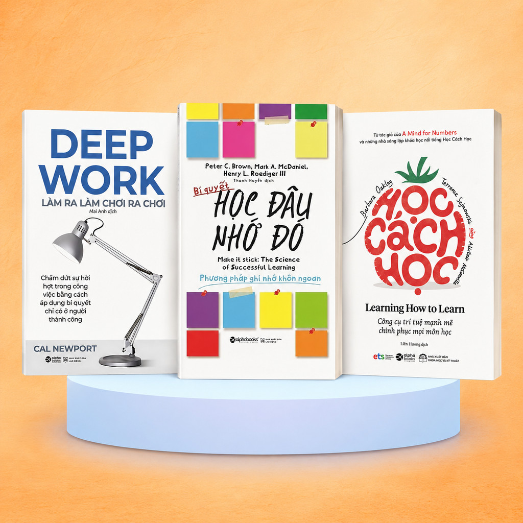 Sách - Lẻ/Combo: Học Cách Học + Deep Work + Bí Quyết Học Đâu Nhớ Đó (Alpha Books)