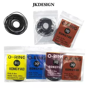 JKDESIGN 1Pack Vòng chữ O cao su, Dụng cụ sửa chữa Vòng đệm đồng hồ cao su, Cao su mặt sau đồng hồ chống nước 0,5 / 0,6 / 0,7 / 0,8mm cho thợ đồng hồ