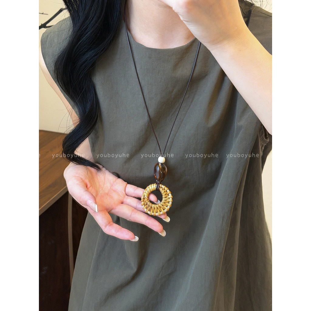 2026 Phong Cách Mới Mùa Hè Bờ Biển Kỳ Nghỉ Phong Cách Mặt Dây Chuyền Bohemian Mây Hình Học Vòng Cổ Nữ