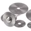 JCSYFAC 7 Đĩa Cắt Mandrel HSS Xoay Cưa Tròn Bộ Cắt Mới