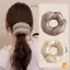 Bọt Biển Ngủ Co Giãn Đuôi Ngựa Giá Đỡ Tóc Scrunchies Dành Cho Nữ Phụ Kiện Tóc Bé Gái Mềm Mại Satin Đầy Cotton Ban Nhạc Lớn Mới