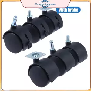 POWER 1 Cặp 1 Inch Bánh Xe Đa Năng Xoay Bánh Xe Con Lăn Nội Thất Ghế Văn Phòng Caster Có Phanh Cho Phụ Kiện Hành Lý.