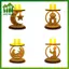 SWEET Gỗ Nến Cho Đồ Trang Trí Ramadan Eid Al-Fitr Candlestis Trang Trí Bàn Đồ Dùng Dự Tiệc Hồi Giáo n