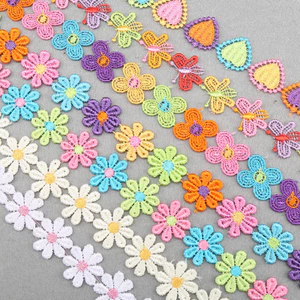 Màu Cánh Hoa Ren Phụ Kiện Nước Pha Lê Ren Cạnh Áo Nón Trang Trí Phụ Kiện Handmade Trang Trí Hoa Nhiều Màu NHMM