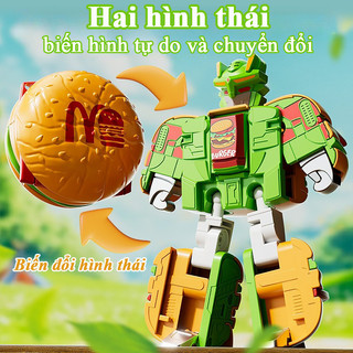 Trẻ Em Biến Hình Robot Kép Hình Thức 2in1, Chất Liệu ABS An Toàn, Rèn Tư Duy Logic, Quà Sinh Nhật Cho Trẻ Em