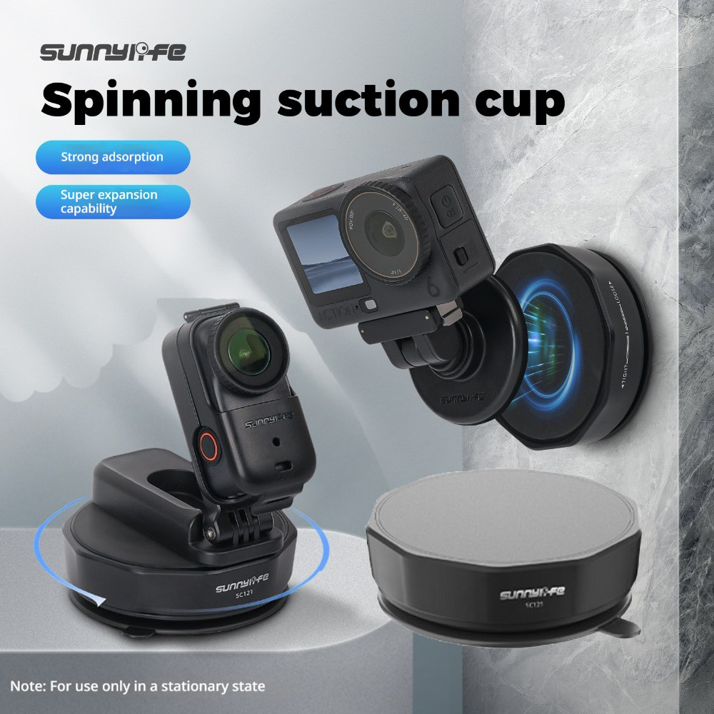 Giá đỡ cốc hút ép đa năng Sunnylife cho máy ảnh thể thao DJI Pocket 4, phụ kiện mở rộng từ tính cho máy ảnh thể thao INSTA 360 X5...