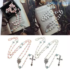 Unstop * Pha Lê Hồng-Pearl Dây Xích Dài Nữ Vòng Cổ Dài Chúa Giêsu Trang Sức Vòng Cổ Công Giáo