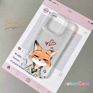 Ốp Cho IPhone 17 16 11 15 12 14 13 Pro Max 16 14 7 8 15 Plus XR X XS Max Air SE 2020 Vỏ sò đôi cáo và thỏ lãng mạn