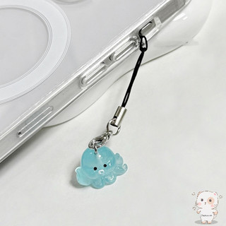 【Chamvn】Túi đựng điện thoại hình bạch tuộc mini xinh xắn phát sáng dạ quang hình sinh vật biển
