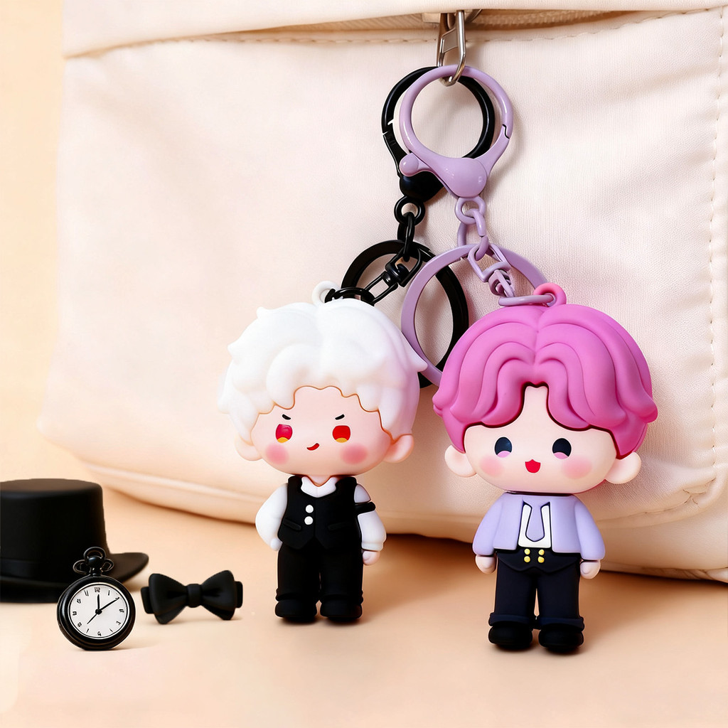 Trò Chơi Mới Tình Yêu Và Deepspace Xavier Zayne Rafayel Sillus Caleb Cosplay Móc Chìa Khóa Silicon Móc Khóa Hình Mặt Dây Chuyền Móc Khóa Jewely