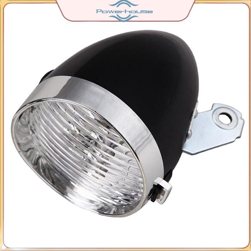 POWER Classical Retro Đèn Pha ABS 3 Đèn LED Xe Đạp Đi Đêm Cảnh Báo An Toàn Đèn Trước Không Pin.