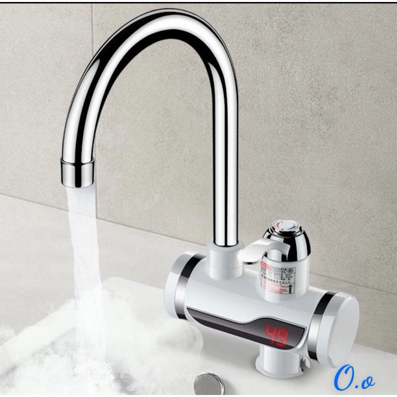 Máy làm nóng nước trực tiếp tại vòi, vòi nước tại bồn rửa có màn hình LED hiển thị nhiệt độ, chống giật an toàn