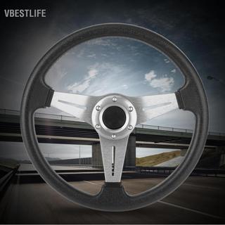 VBESTLIFE Vô lăng KIMISS Drifting Racing 350mm/14in Thay thế ô tô Hợp kim nhôm + Bộ chuyển đổi đa năng PU (màu đỏ)