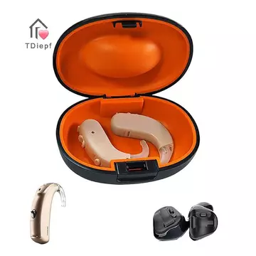 [TDiepf] Hộp đựng máy trợ thính di động Hộp bảo vệ máy trợ thính chống nước màu trắng cho du lịch ngoài trời Hộp đựng máy trợ thính MỚI