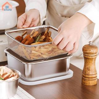 Hộp đựng thực phẩm bằng thép không gỉ chống rò rỉ Bộ sắp xếp hai lớp cho tủ lạnh Salad rau diếp Trái cây