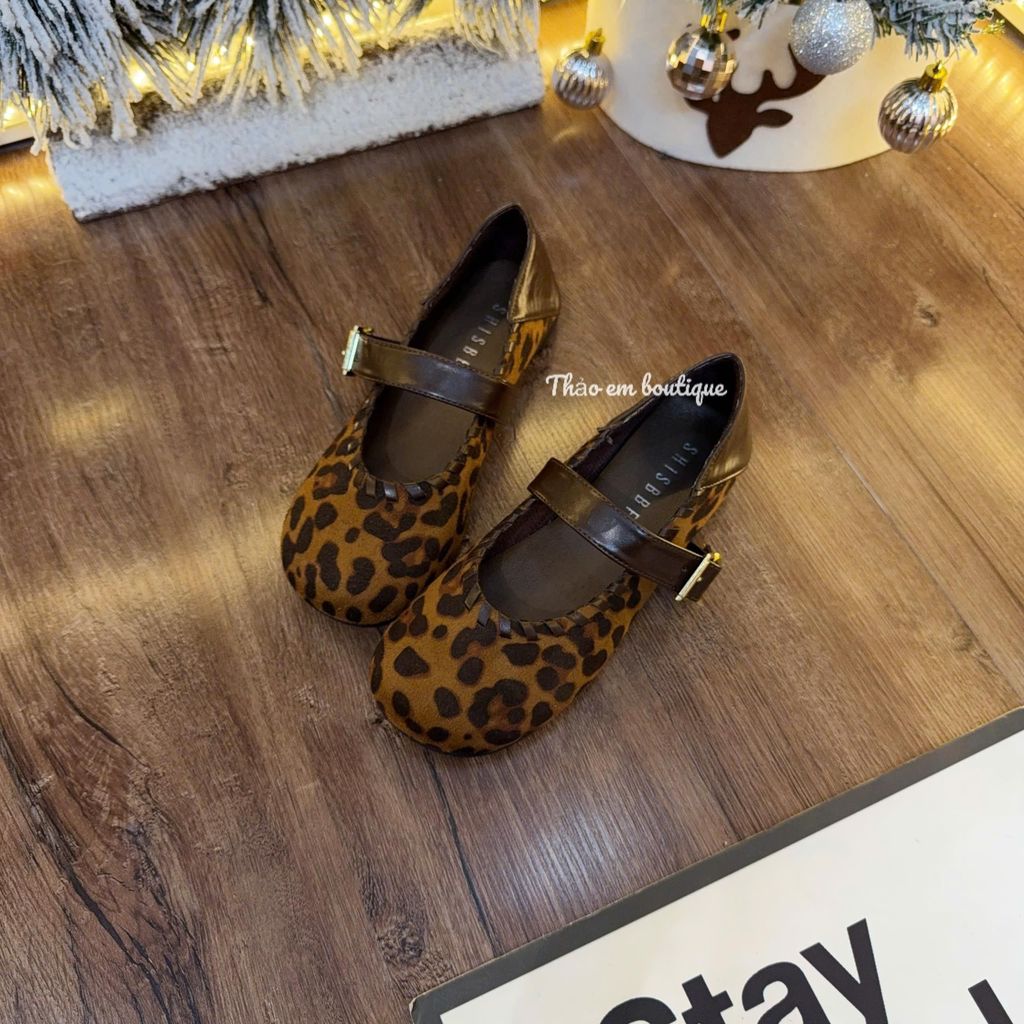 [Thảo Em - BB29] Giày bệt nữ đế thấp da lộn phối viền đan dây sang chảnh [Có Sẵn]