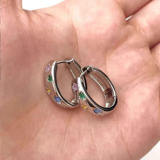 S925 Bạc Khóa Tai Ngôi Sao Đơn Giản - Quà Tặng Thời Trang Cho Nữ