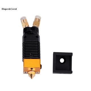 DIAPER & CORED 1 Mảnh Kim Loại Hai Màu Nóng Đùn Báo Chí Cho Máy IN 3D 2 TRONG 1 OUT Hotend Dualcolor Cho CR-10 Series Creality Ender 3 YTH