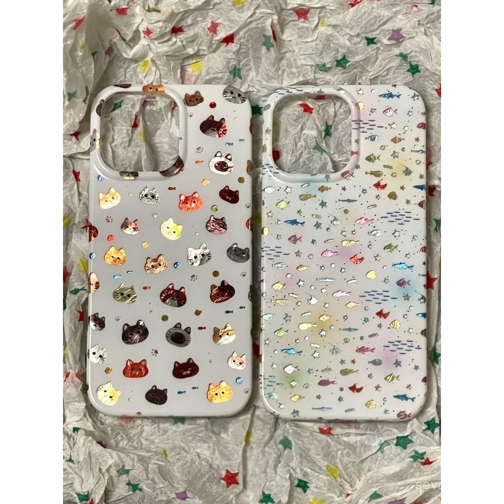 Ốp Điện Thoại Thích Hợp Cho iPhone 7 8 X XS XR XSMAX 11 12 13 14 15 16 17 Pro max Plus Air Gold Glowing Cat Fish Vỏ Bảo Vệ Chống Sốc Bao Gồm Tất Cả OB9Q