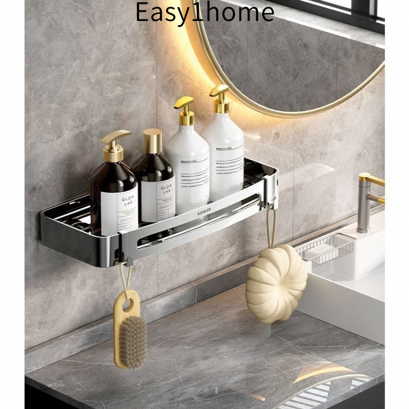 【 KOHLER 】Giá đỡ không cần khoan 340 bằng thép không gỉ, kệ góc cho phòng tắm, nhà vệ sinh, bếp, phòng tắm, dầu gội, bồn