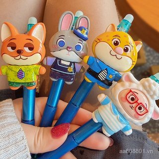🌟Siêu Dễ Thương Dễ Thương Hoạt Hình Dễ Thương Thỏ Sĩ Quan Cảnh Sát Cáo Báo Chí Bi Bút Sáng Tạo Trẻ Em Hoạt Hình Da Báo Cừu Gel Bút CYAM