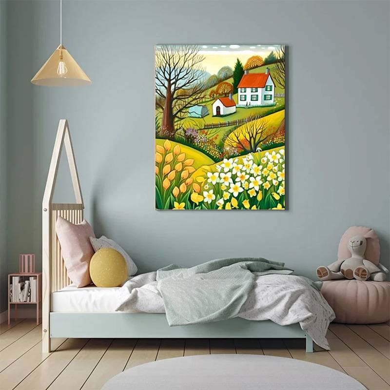 Tranh canvas nghệ thuật hoa bán chạy nhất để trang trí lối vào nhà hàng và phòng khách
