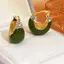 Springevenstar 1 Cặp Hàn Quốc Hợp Thời Trang Xanh Nhỏ Giọt Dầu Zircon Bông Tai Dành Cho Nữ Đơn Giản Không Đều Hình Học Tòn Ten Bông Tai Dự Tiệc Cá Tính Trang Sức Springevenstar