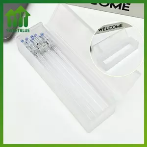 SWEET PP Trong Suốt Hộp Đựng Bút Chì Nhựa Nhẹ Dung Tích Lớn Hộp Đựng Bút Lưu Trữ Học Sinh Trường Văn Phòng Phẩm Vật Dụng n