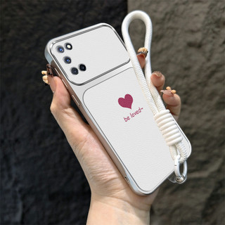 Ốp Lưng Cho OPPO A52 A92 4G A74 A93 A54 5G Vỏ Điện Thoại Lo Âu Vỏ Mềm Silicon Chống Sốc Thiết Kế Mới Thẩm Mỹ Cặp Đôi Tình Yêu Cho Bé Gái Có Dây Buộc TBHSAX1