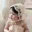 < Honeyba > Hoa Thêu Lưới Vải Ren Hoa Rỗng Mũ Công Chúa Mũ Bé Sơ Sinh Mũ Sinh Nhật Đạo Cụ Chụp Ảnh Đẹp