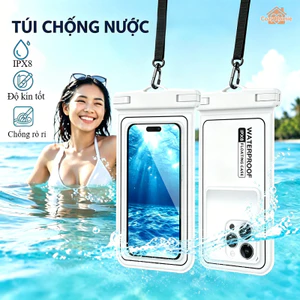 Túi đựng điện thoại chống nước IPX8, chất liệu PVC trong suốt, khả năng chống nước tuyệt vời, màn hình cảm ứng nhạy