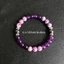 Vòng tay pha lê tự nhiên - Hạt Hematite thạch anh tím - Làm dịu tâm trí êm dịu Handmade Unisex