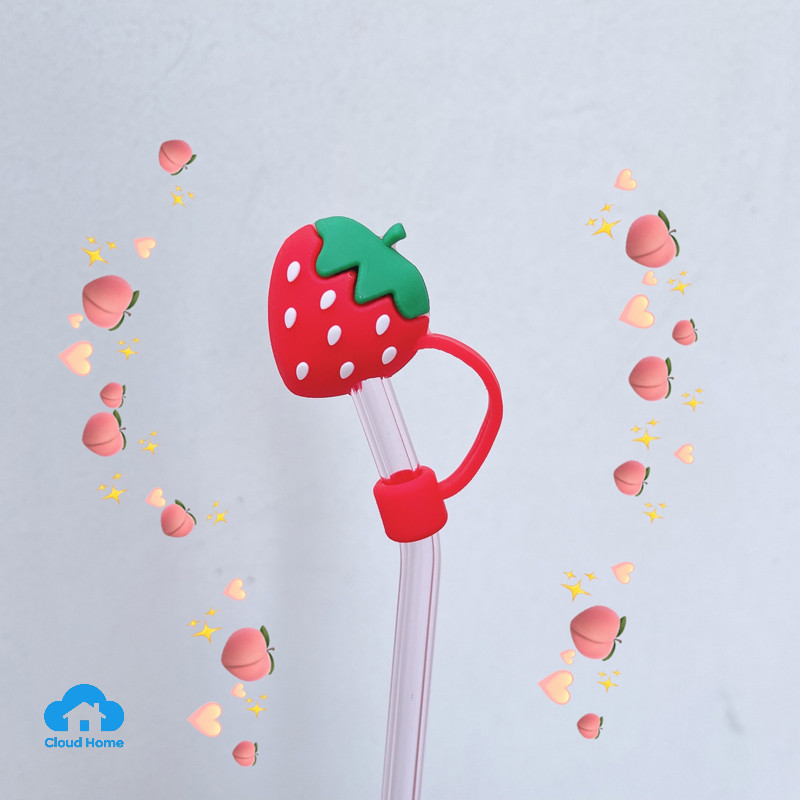 🌤️COD🌤️Nắp đậy ống hút silicon chống bụi, phụ kiện ống hút silicon dễ thương, thân thiện với môi trường cho bé và