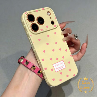 Tương thích với iPhone 17 16 15 13 14 11 12 Pro Max XR X XS Max Air 7 8 Plus SE Full Màn Hình Trái Tim Bong Bóng Trái Tim Màu Hồng