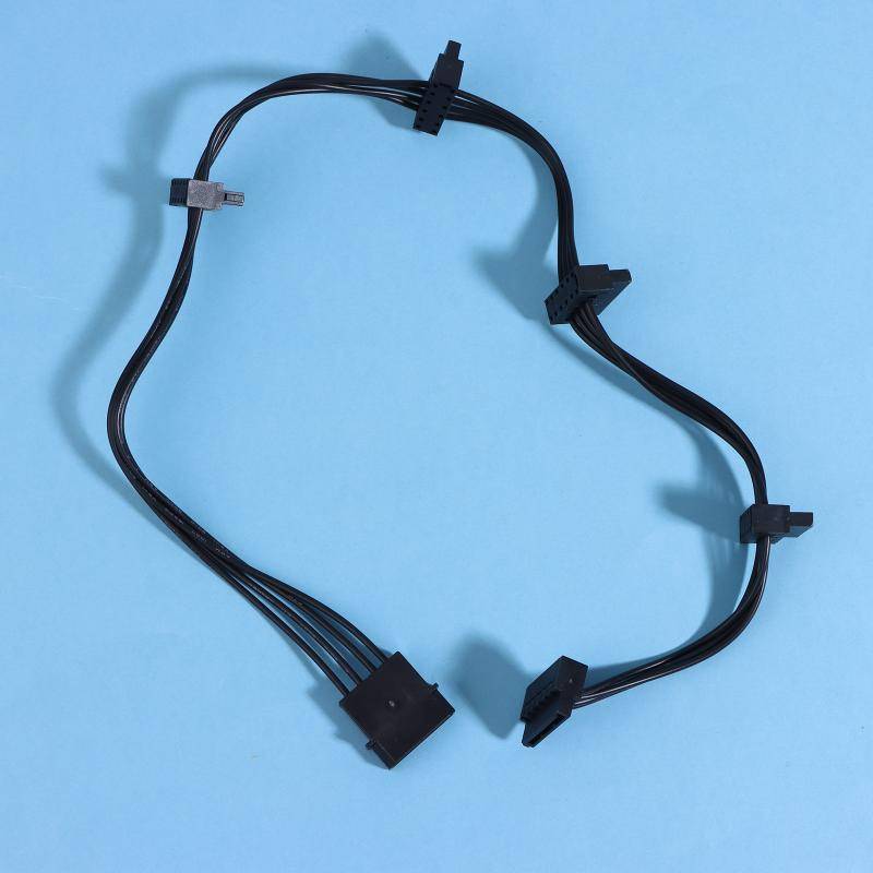 JINHF Universal 15Pin SATA sang 4Pin Cáp chia nguồn 1 đến 5 Dây nối dài Đa ổ cứng Khả năng tương thích SSD Dễ dàng thiết lập HOT