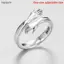 Bigapple Bạc 925 Trang Sức Tình Yêu Ôm Nhẫn retro Thời Trang Triều Chảy Vòng Mở RDG