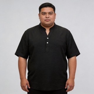 Plus Size Nam Thoáng Khí Đường Trung Quốc Phù Hợp Với Cổ Đứng Ngắn Tay Áo Polo