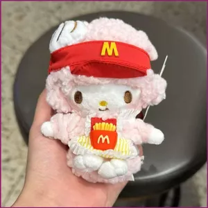 YT4 Sanrio My Sweet Piano Chef Set Túi Búp Bê Mặt Dây Chuyền Móc Khóa Hoạt Hình Dễ Thương Sang Trọng Búp Bê Quà Tặng Đồ Chơi nhồi bông
