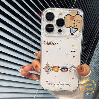Tương thích cho iPhone 17 12 14 16 11 15 13 Pro Max 14 Plus Nhiều Màu Sắc Chấm Bi Dễ Thương Động Vật Nhỏ Avatar Corning Case