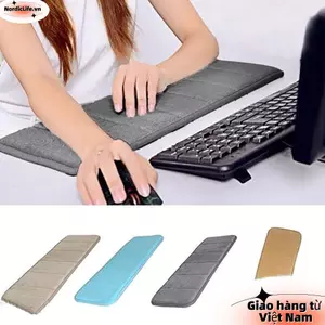 Miếng đệm khuỷu tay bàn phím NORDICLIFE, Thảm khuỷu tay cổ tay máy tính thấm mồ hôi bằng vải Cotton, Phần còn lại khuỷu tay bàn phím siêu mềm 60 * 20cm cho máy tính để bàn