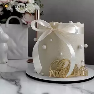 JCSYFAC 1 Nga С ❈ ❈ Cake Topper Acrylic Chữ Nga Chúc Mừng Sinh Nhật Bánh Topper Cho Tiệc Sinh Nhật Trang Trí Bánh Mới